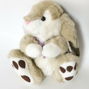 1988 Vintage Chrisha Playful Plush Easter Bunny Rabbit Big Ears 13" Super Clean!